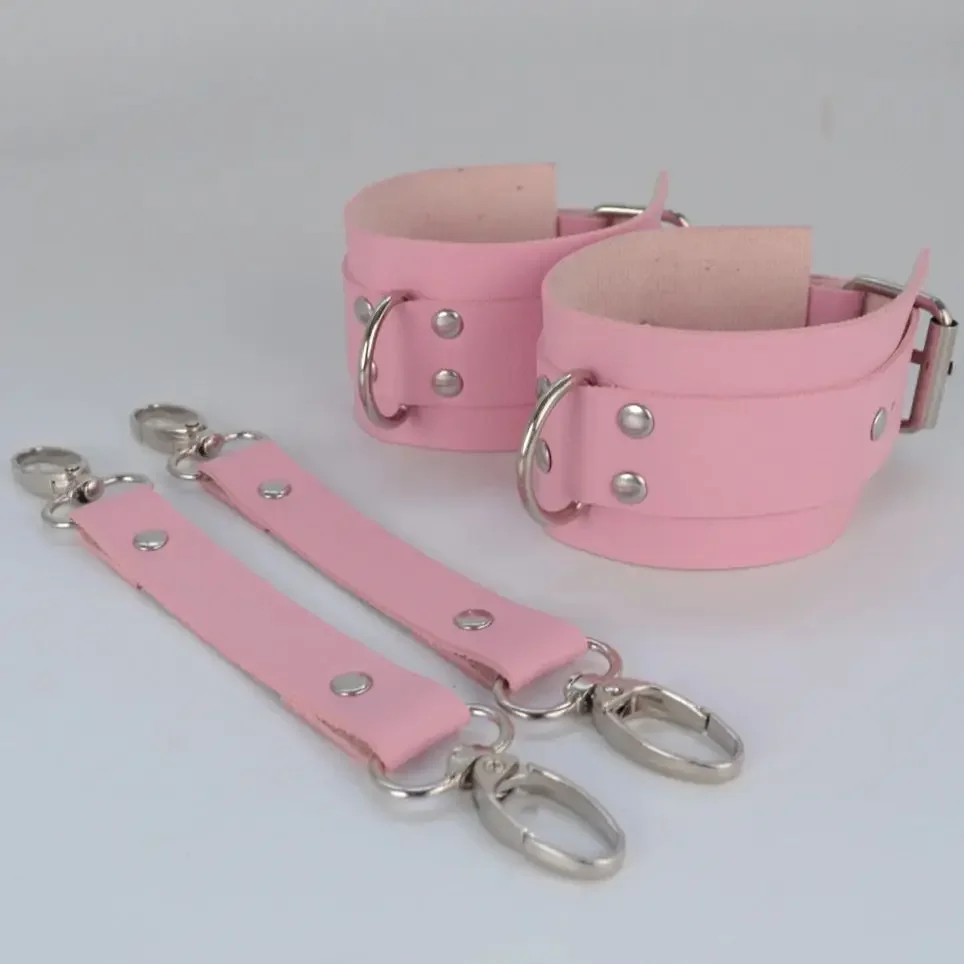 مثير الوردي تسخير النساء الرباط حزام تخزين الحمالات Bdsm اليد الأشرطة عبودية الهذيان المثيرة الساق ضيق بولي Leather الجلود تسخير حزام