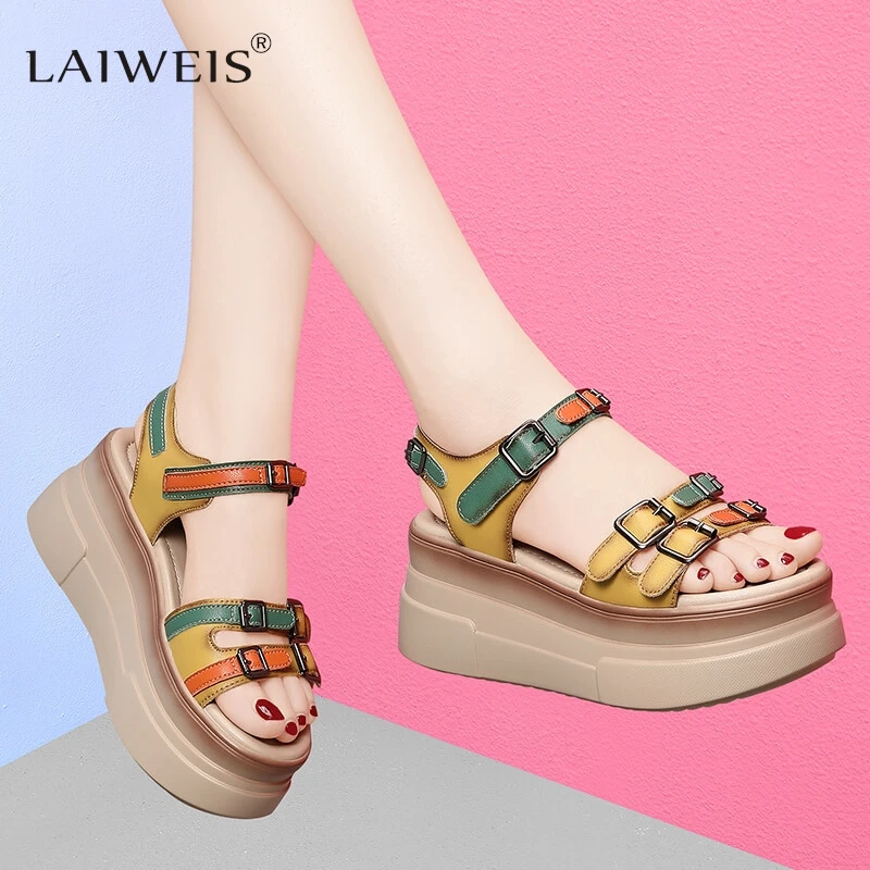 

Women Summer Wedge Heels Sandals Women 2024 Summer Fashion Elegant Female Casual Comfortable Heeled Sandals Sandalias Mujer