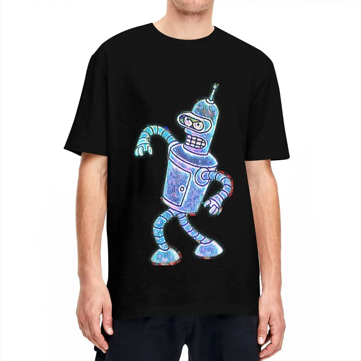 Bender Strut Midnight Edition T Shirts Men Women 100% Cotton Vintage T-Shirts Crew Neck Futuramas Tee Shirt Clothing Gift Idea