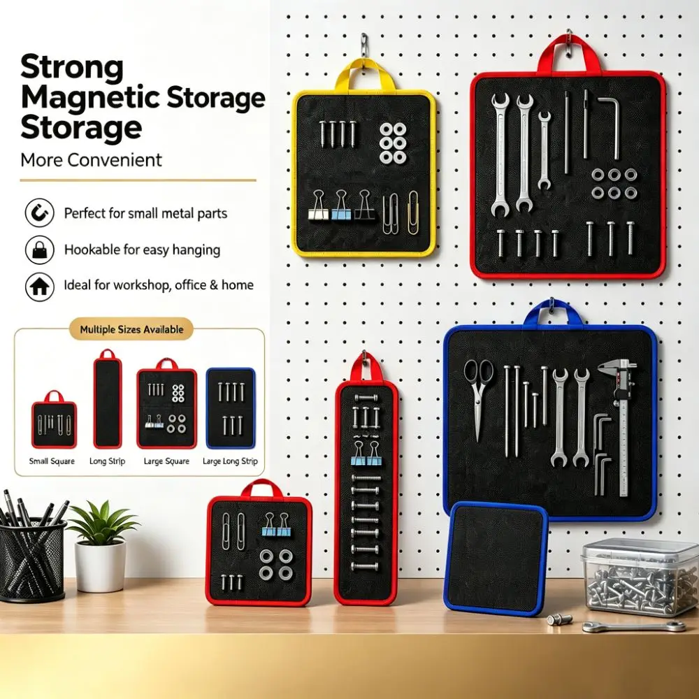 With Handle Magnetic Tool Mat Heavy-Duty Strong Magnet Magnetic Storage Mat Organizer Portable Durable PVC Surface Tool Trays