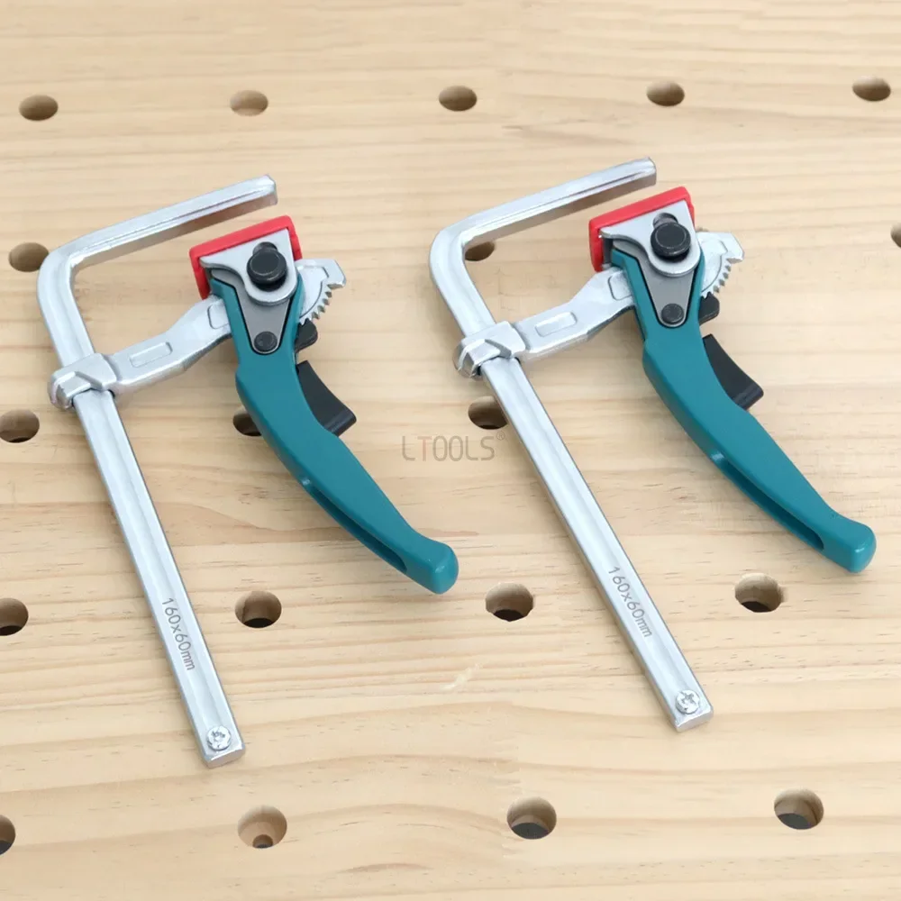 Track Saw Rail/MFT Clamps Alloy Steel Upgrade Quick Ratchet Track Saw Guide Rail Clamps for Woodworking Guide Rail System Clamp