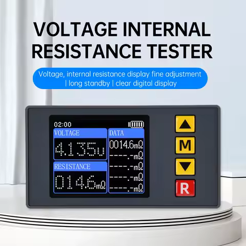 TS457 DC5V 4-wire Method Voltage Internal Resistance Tester 1.77-inch TFT Colour Screen 18650 Battery Internal Resistance Tester