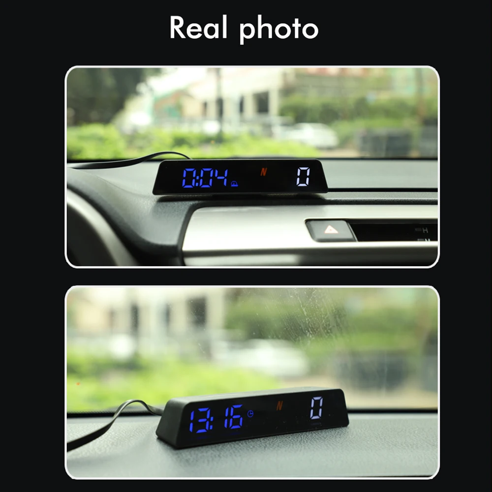 Vjoycar 2023 GPS Dashboard HUD Gague Digital Speedometer Time Compass Altitude Plug and Play Electronic Accessories for All Cars