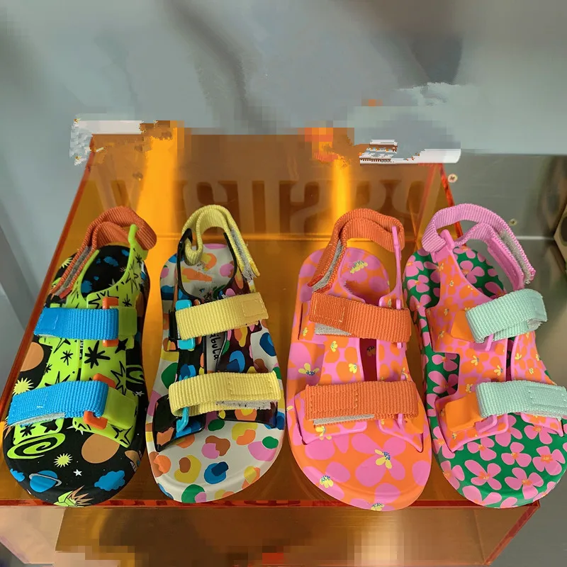 Sandalias de verano para niños y niñas, zapatos de gelatina informales de suela suave, ligeros, antideslizantes, para playa