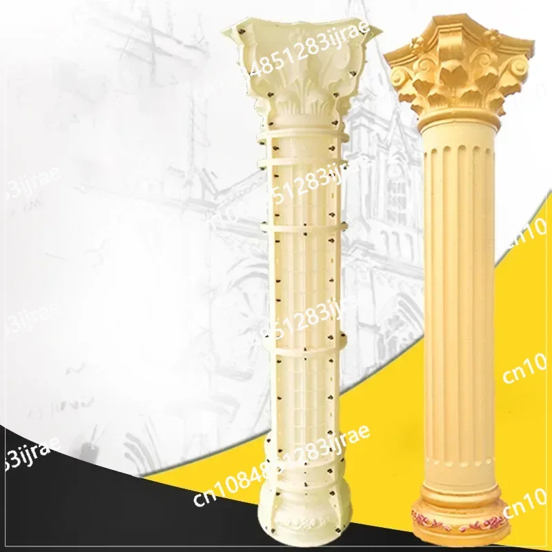 Plastic ABS Multi Pattern Thickened Roman Column Mold European Decorative Villa Gate Garden Cement Column Building Mold