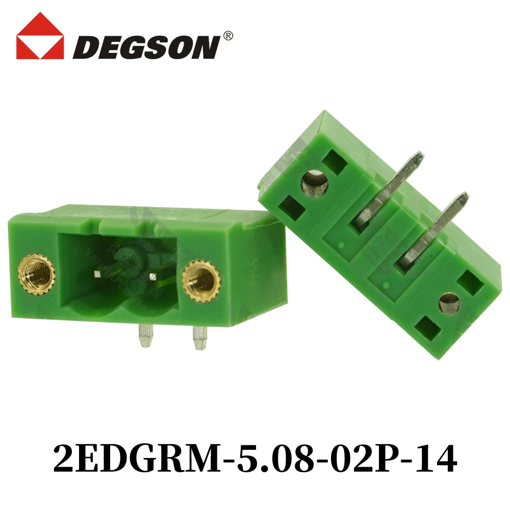 10 قطعة DEGSON 2EDGRM-5.0-04P-14-00ZH 2EDGRM-5.08 للتوصيل نوع PCB محطة كتلة موصل KF2EDGRM 2P ~ 12P MS hoenix