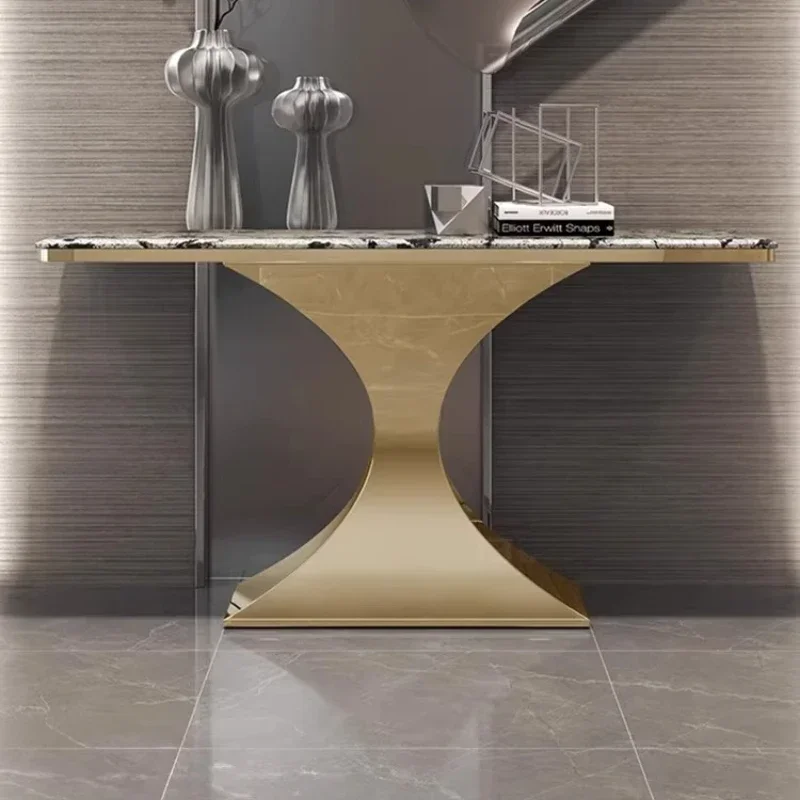 TTLight luxury marble luxury stone entrance table Large flat-floor villa entrance entrance platform