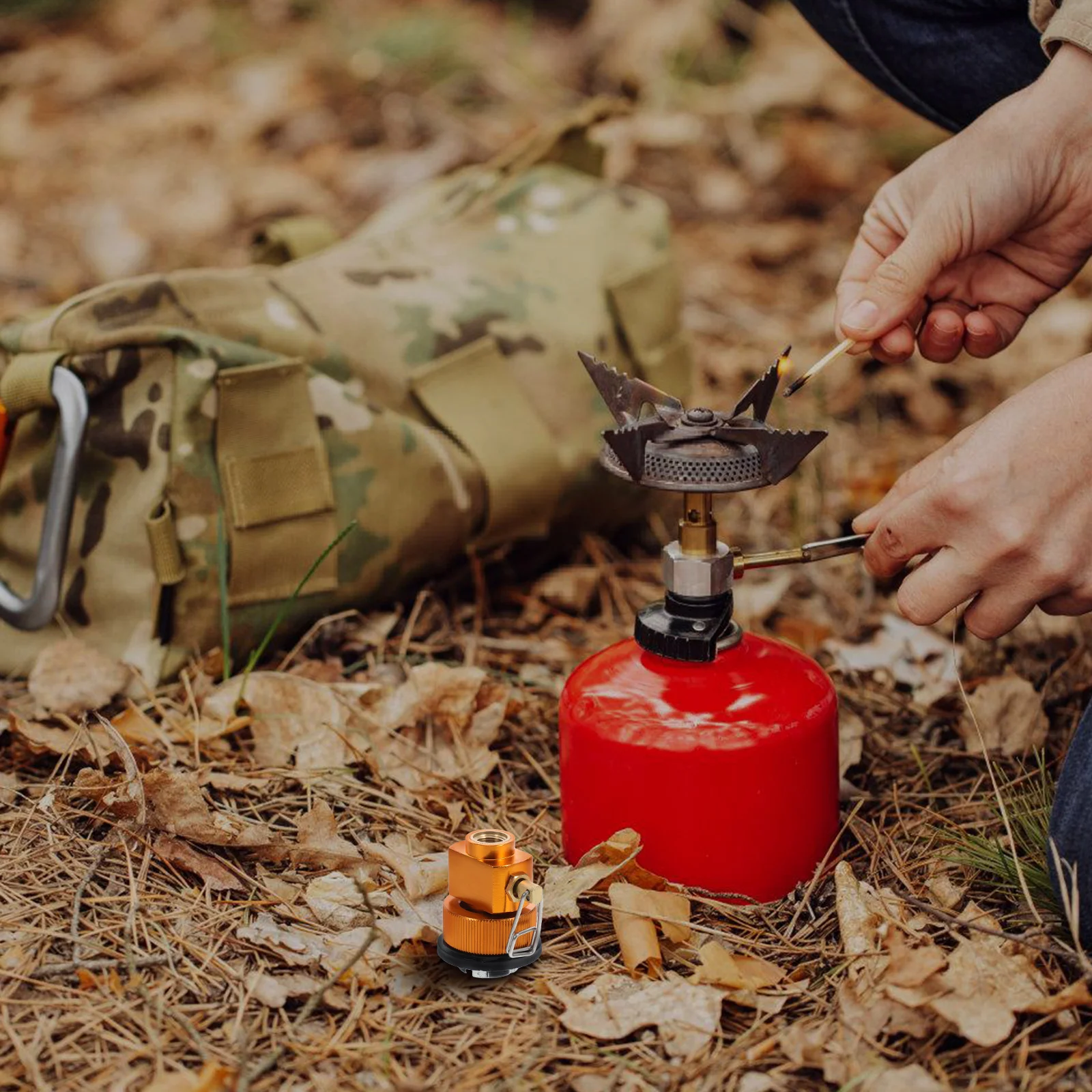 

1pc Outdoor Stove Adapter Gas Refill Valve Converter Propane Canister Fuel Portable Isobutane Tank Connector Efficient Sealing