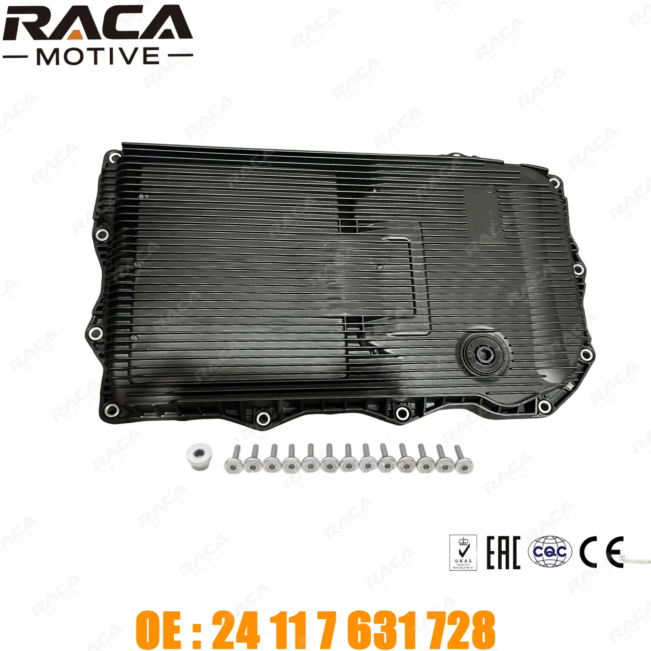 8-Speed/Start-Stop Automatic Transmission Oil Pan (with Screws) for Bmw 3(F30,F80) 2011-2018, 5(F10) 2009-2016, 7(F01,F02,F03,F04) 2008-2015, X6(E71,E72) 2007-2015 24117631728