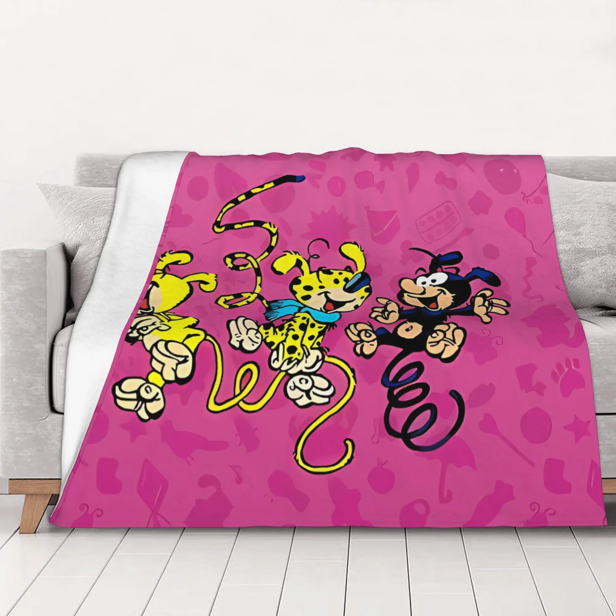 1PC Marsupilami Babies Marsupilami home room decorations Winter Blankets for Adults Bedding Home Interior Sofa Knee