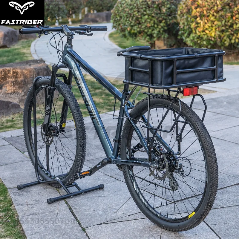 Bicycle Rear Basket Bicycle Iron Rear Rack with Inner Bag Thickened Frame Bicycle Accessories 자전거 바구니