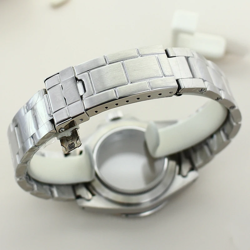 NH35 Gehäuse 38MM Vintage Uhrengehäuse Armband Kuppel Acrylglas für NH35 NH36 NH34NH38 NH70 Uhrwerk Unidirektionale Rotationslünette