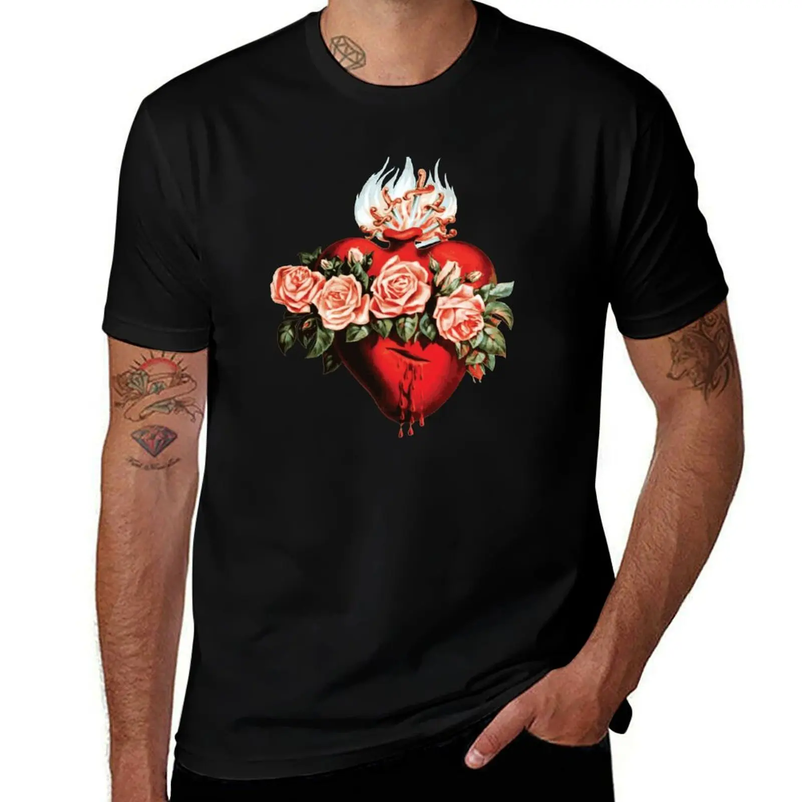 

Immaculate Heart of Mary Vintage T-Shirt sweat Luxury man anime plus size men clothing
