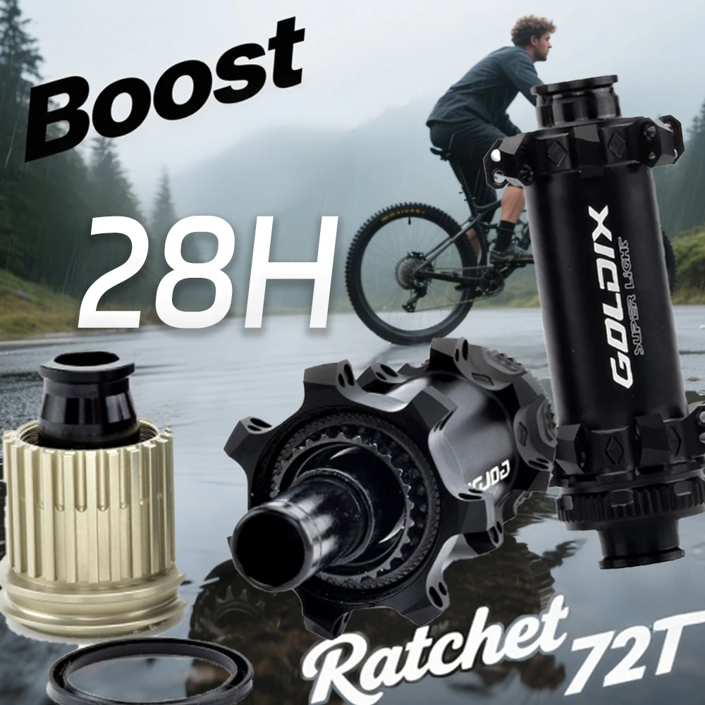 

GOLDIX M160 Boost Hub 28 Holes Mtb Thundering Masses Boost Cube 12x148 Rear 15x110 Front Ratchet 72T Noisy Cube Pro7 XD