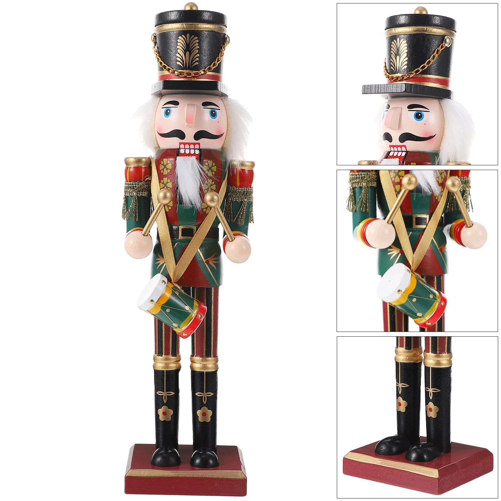 

Puppet Ornaments Gingerbread House Decor Walnut Soldier Decoration Wooden Nutcracker Desktop Adornment Puppets Office