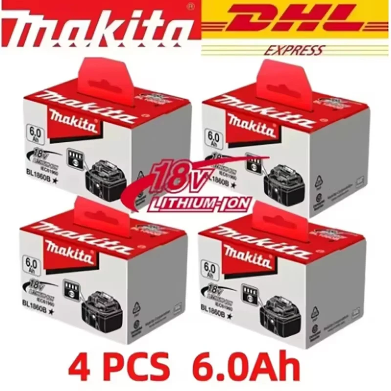

100% Original Makita 18V 6.0Ah battery, for Makita BL1830 BL1830B BL1840 BL1840B BL1850 BL1850B model power tool battery