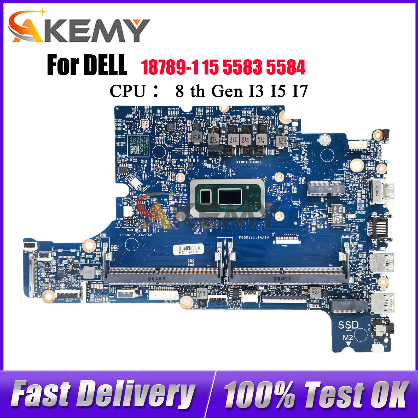 

Для Dell Inspiron 15 5584 с материнской платой процессора i5 i7 18789-1 CN-0F62D6 0F62D6 100% полностью протестировано