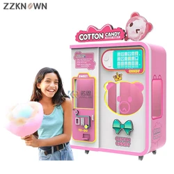 Low Cost Unmanned Operation Quick Production Long Range Control Movable Modern Vending Making Candy Floss Machine