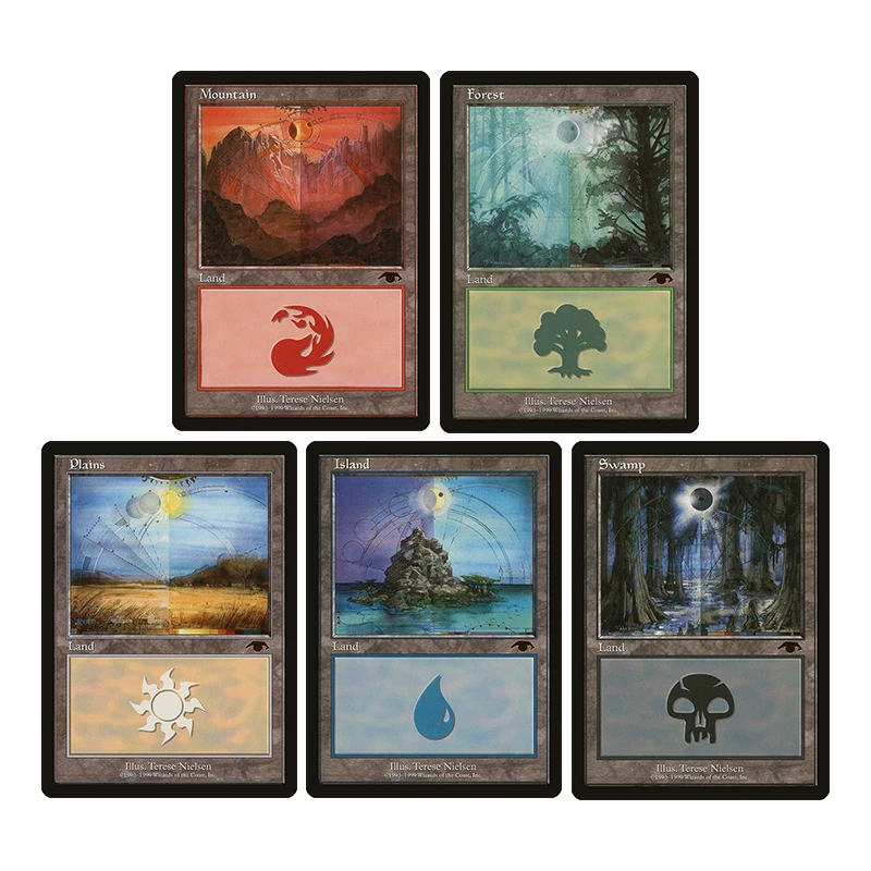 

Diy Homemade Magic The Gatherings Storms Trading Card Game Plains Island Swamp Mountain Forest Collection Card Toys Gift