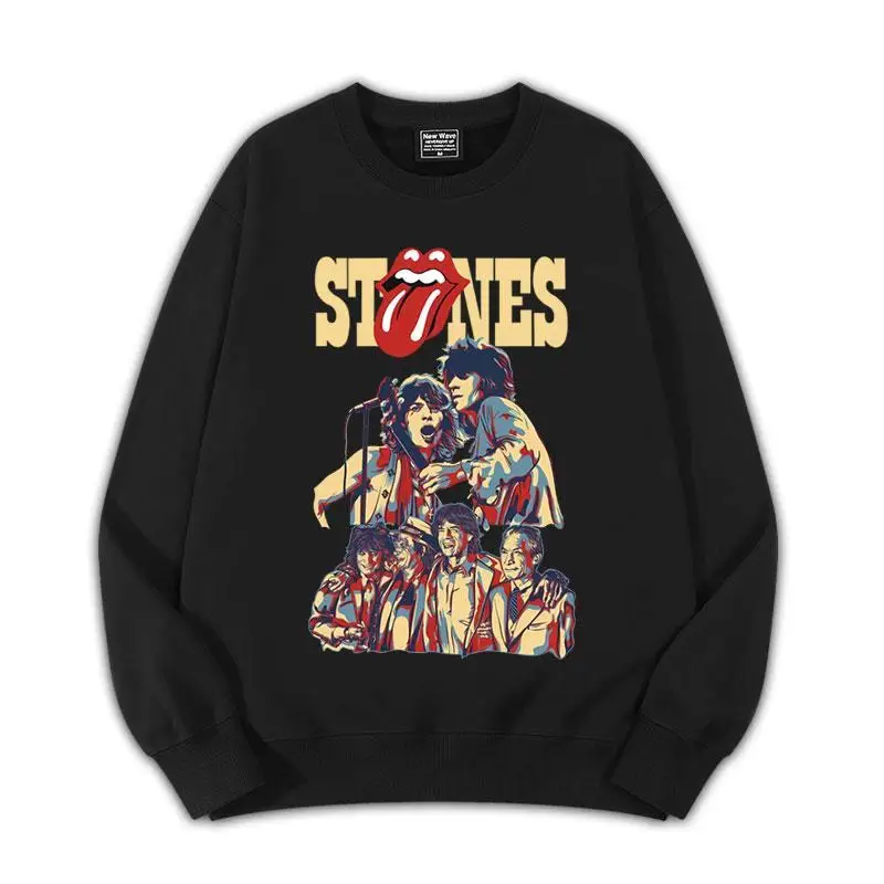 Vintage Heavy Metal Band Punk Rock Clothes Thin Pullover Crew Neck Sweater Men and Women Loose Couple Fashion