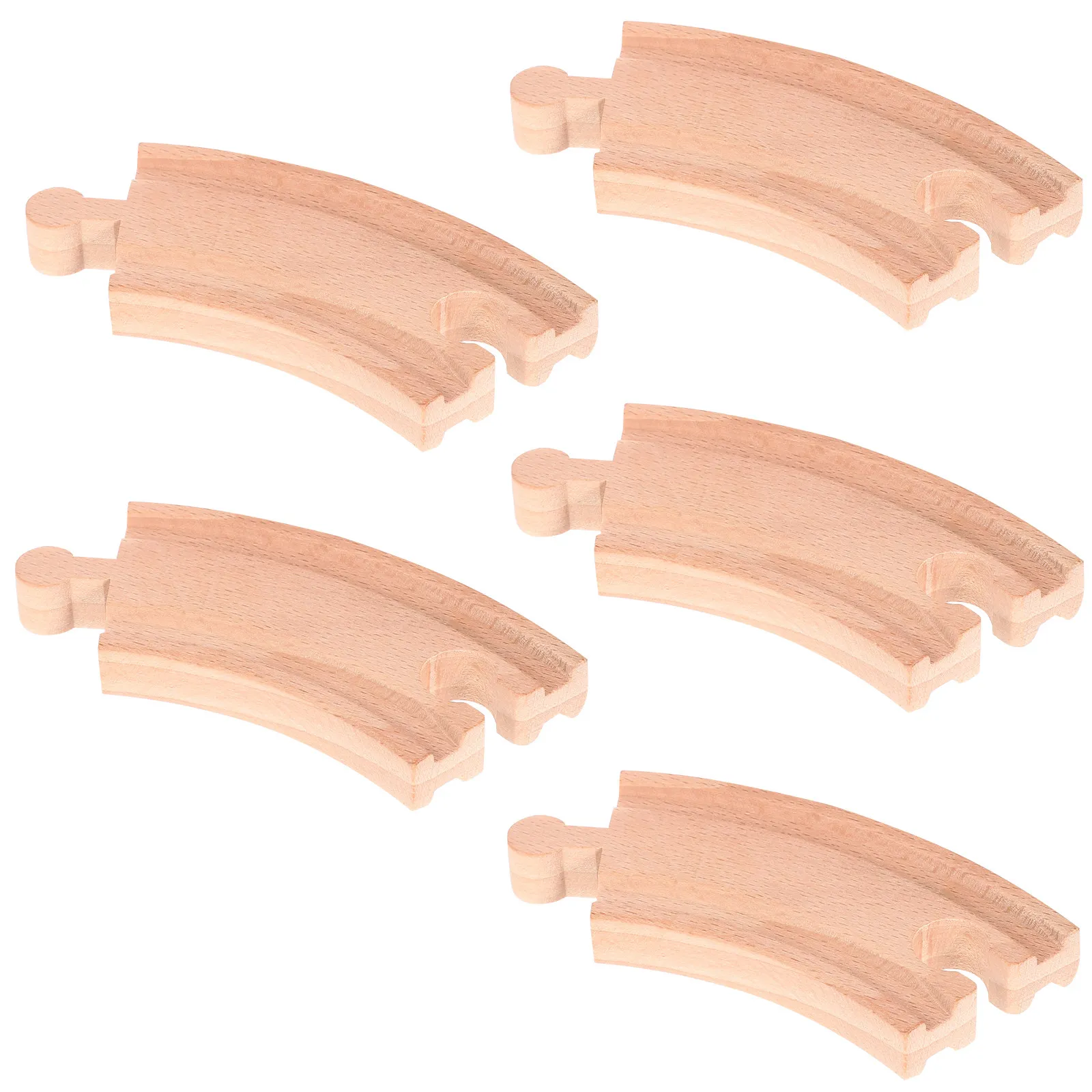 

6Pcs Wooden Train Track Accessories DIY Creative Educational Track for Kids Imaginative Play and Motor Skills