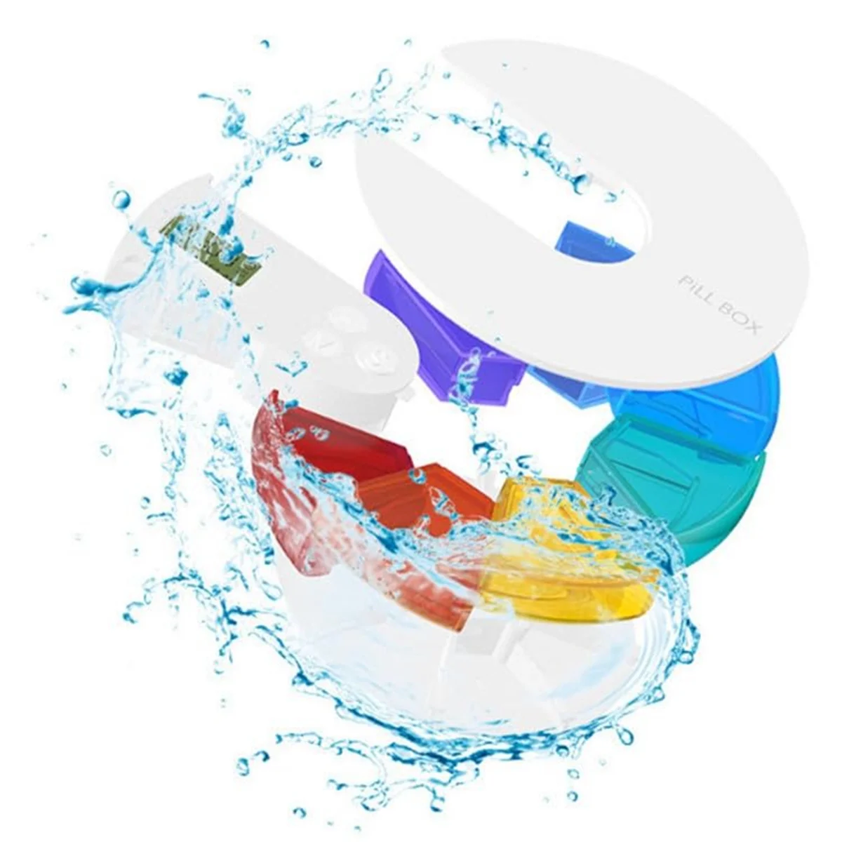 

7-дневный автоматический дозатор таблеток, еженедельное интеллектуальное напоминание о таблетках с сигнализацией, портативный электронный органайзер для лекарств TQ