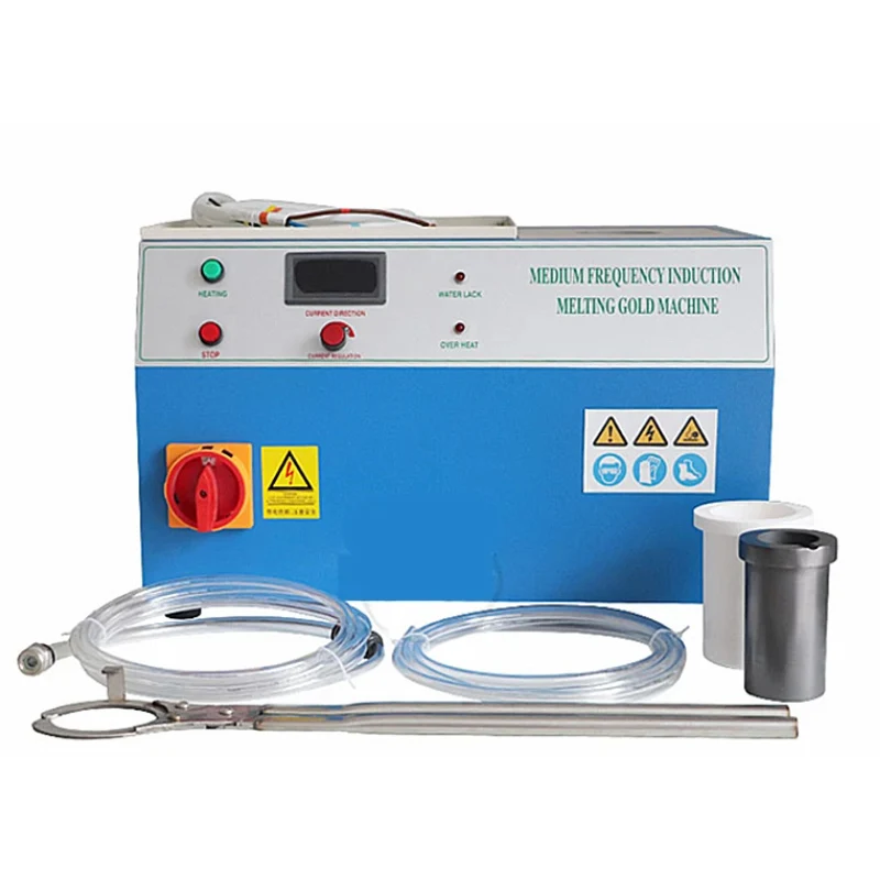 

5KW Digital Heating Capacity Refining Precious Metal Silver 1450°C Gold Melting Furnace Machine Jewelry Casting Tool