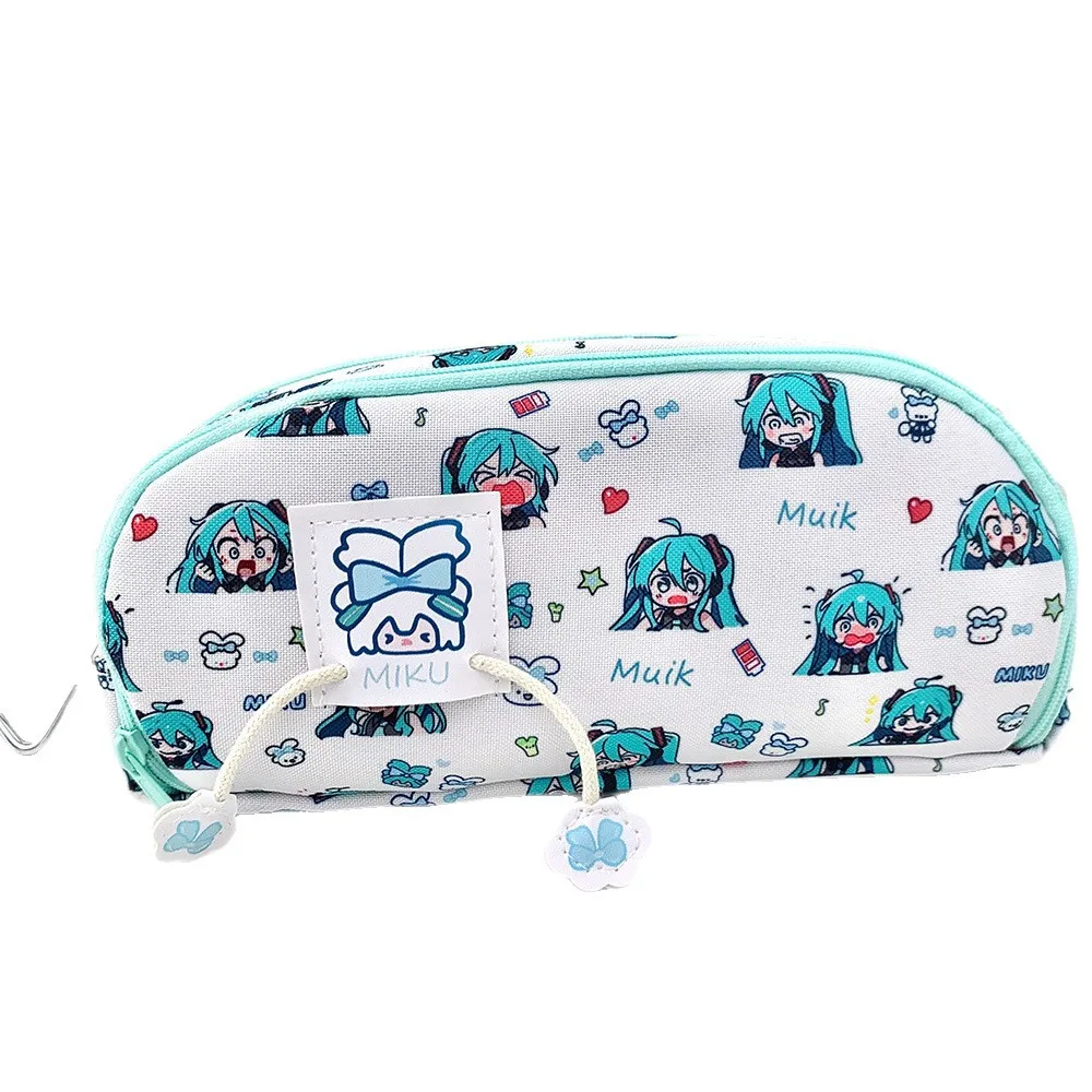 애니메이션 가상 가수 미쿠 문구 가방 필통 귀여운 대용량 학생 동전 지갑 팬들을 위한 선물 주변 상품 B