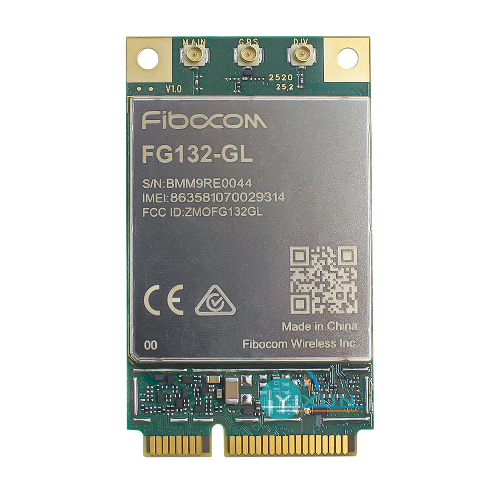 FIBOCOM FG132-GL 5G MiniPCIe Sub-6GHz Modul Global Penerima GNSS 3GPP R17 Dual-Mode 5G Redcap 4G LTE Gerbang Router Industri