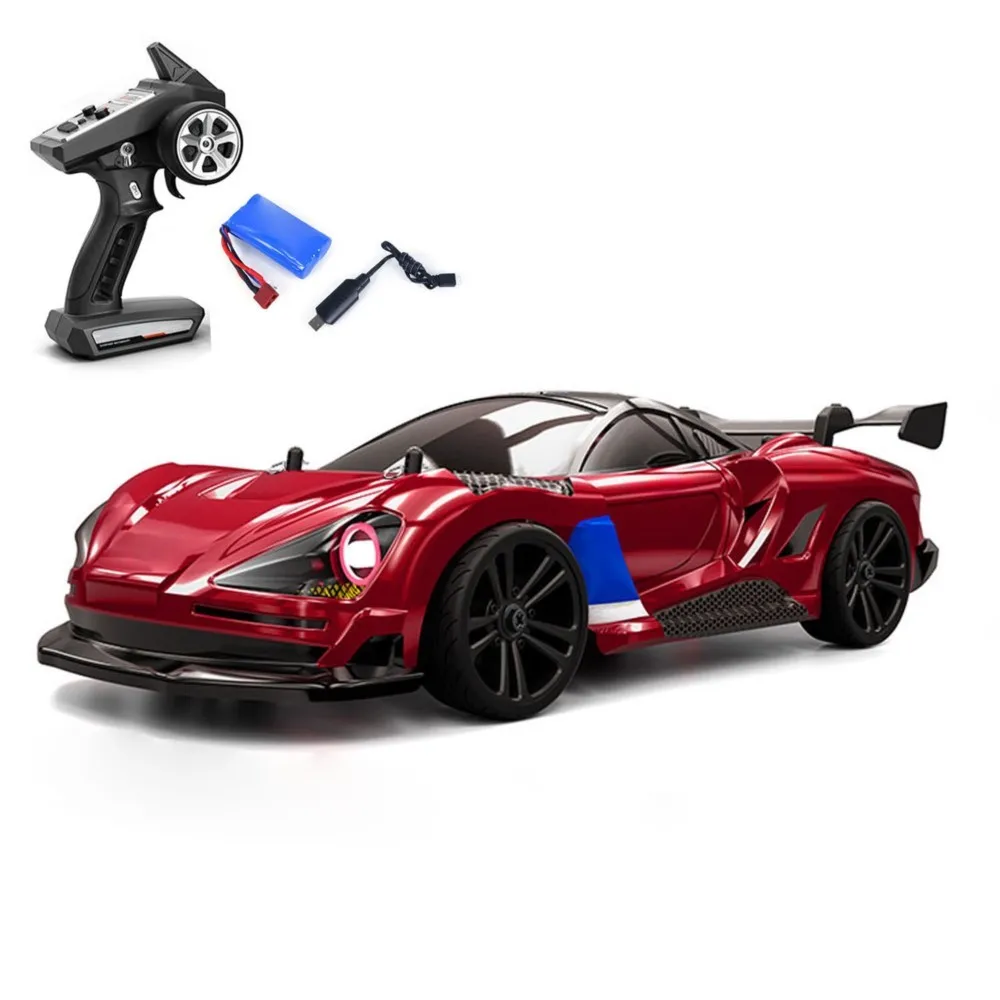 

US Sale PVC 1/16 Radio Drift Car SCY 16301 4WD RC Model Vehicle Sports Car Tires 50mm Wheel Diameter 7 Modes Light System