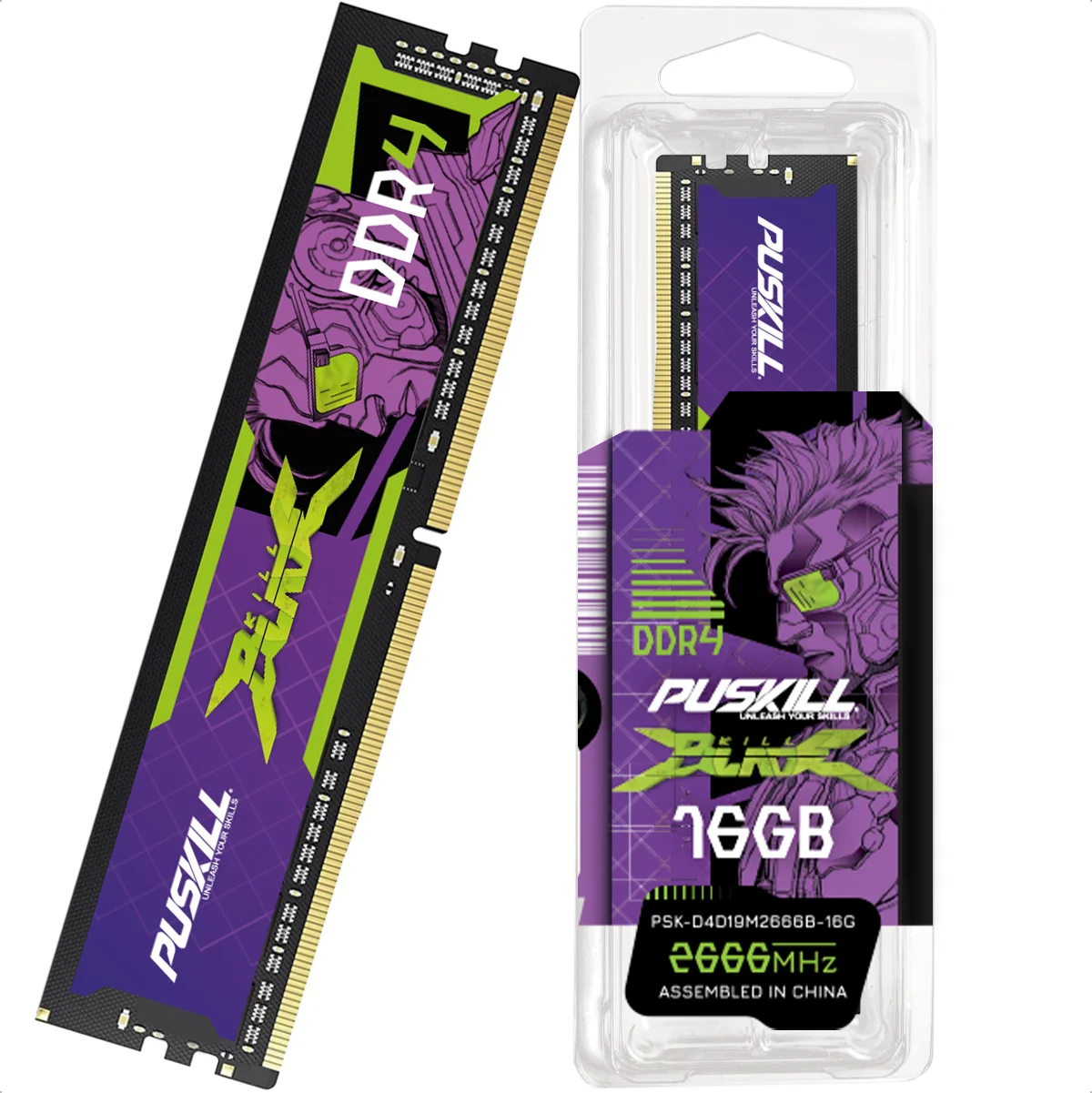 Memória Desktop Puskill Killblade 16gb Ddr4 2666mhz Cl19