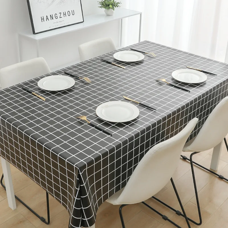 PVC tablecloth waterproof and oil-proof washable desk cloth student rectangular table cloth coffee table table mat