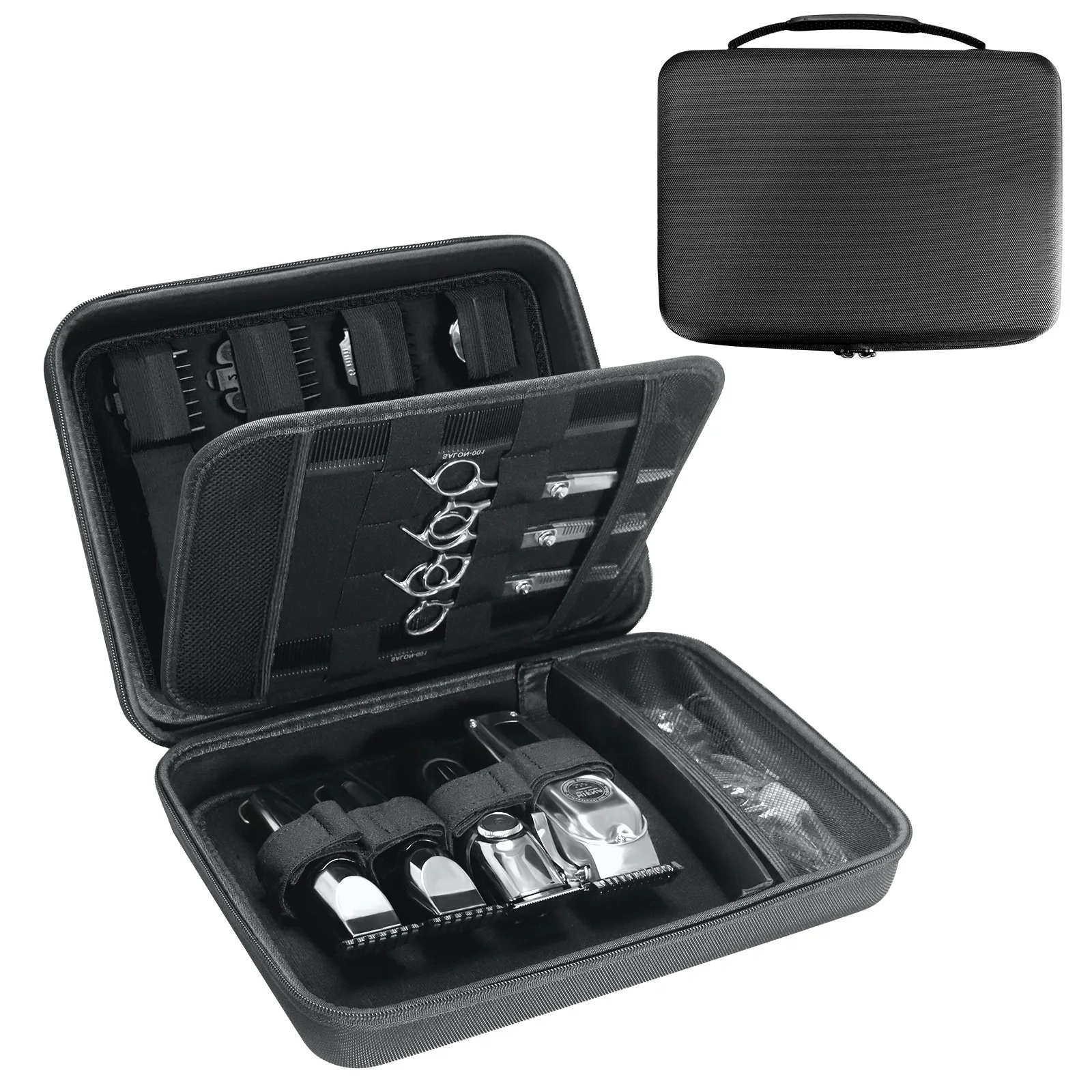 Barber Clipper Case – Hard EVA Travel Organizer Bag for Clippers, Trimmers, Scissors and Barber Supplies, Portable Storage Bag