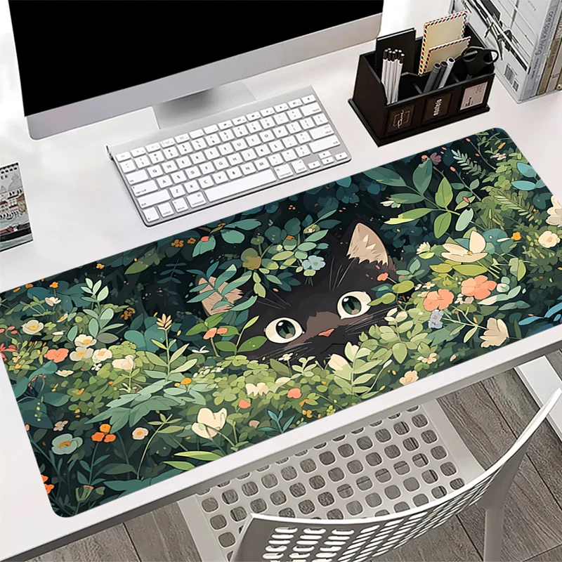 Mousepad Flower Cat Fashion Large Mouse Mat New Pc MousePads Office Laptop Carpet Soft Anti-slip Waterproof Desktop Mouse Pad