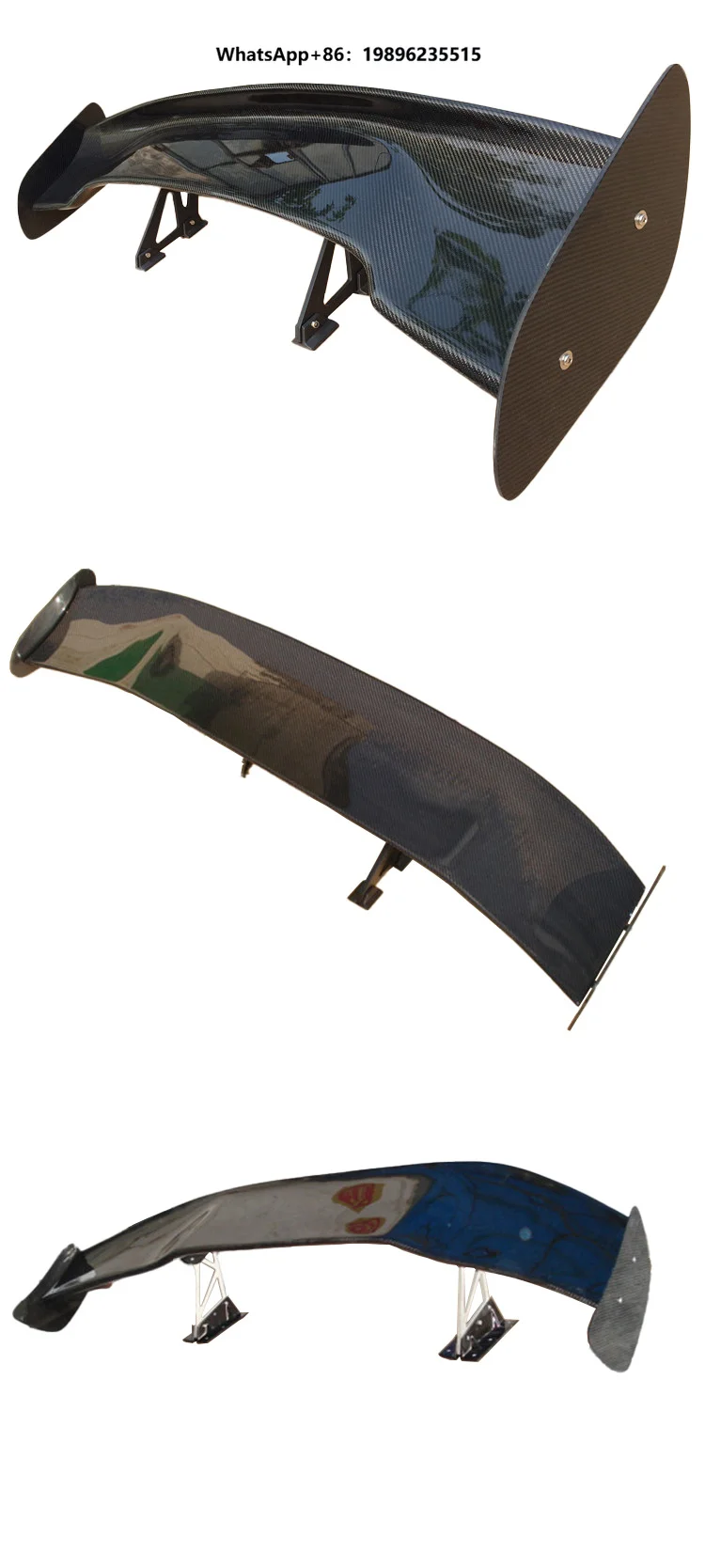 Universal Raw Material Color Black Carbon Fiber 142 144 145 180cm GT Rear Wing Spoiler