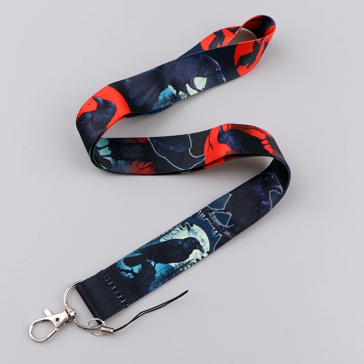 Crow Neck Strap Card Bus ID Holders Lanyards Keychain Halloween Badge Holder Hang Rope Lariat Lanyard Mobile Phone Accessories