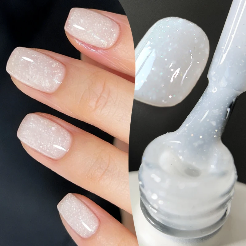 BORN PRETTY 10ml Snow Glitter Jelly Gel Polish Christmas Vernis Semi Permanent Nail Art Soak Off UV Gel Manicure Nail Supplies