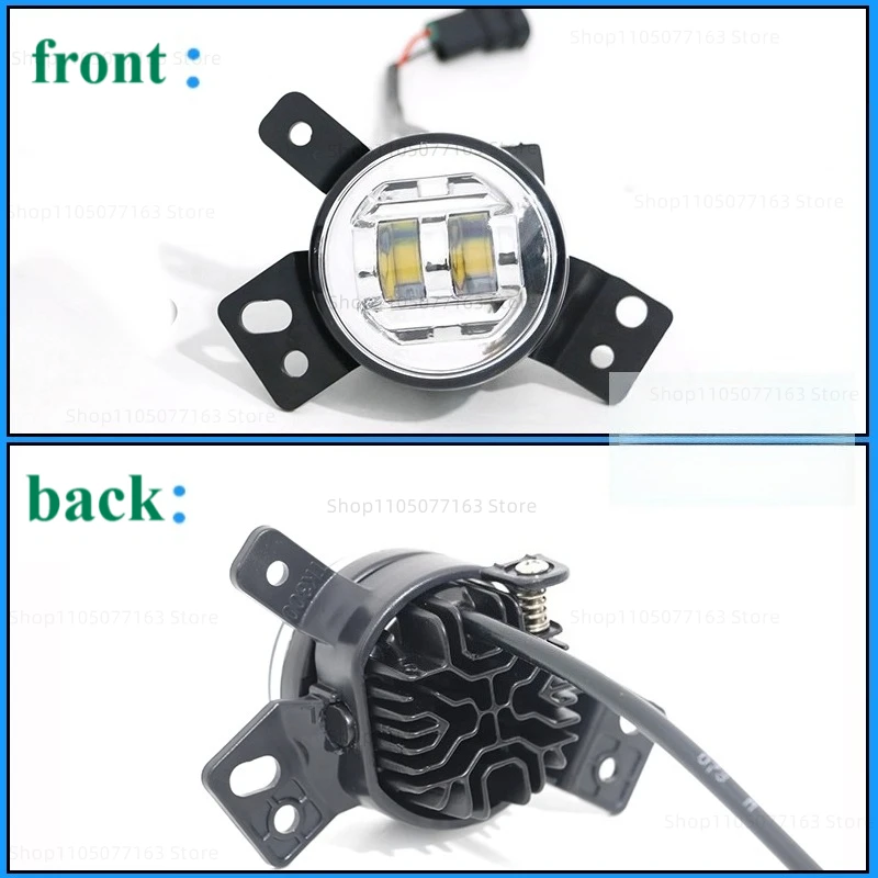 For HAVAL DARGO 2021 Accessories Car Front Fog Lamp Assembly LED Fog Lamp Daytime Running Light Yellow Bumper Light 2pcs