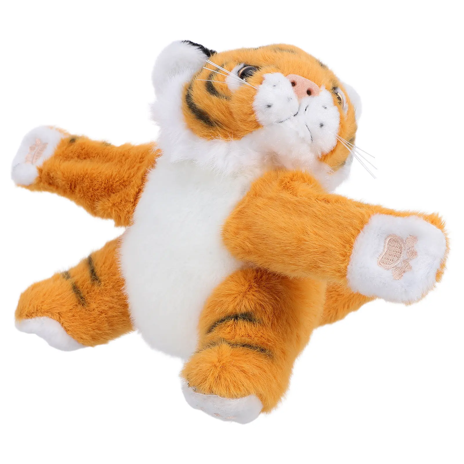 

Tiger Slap Bracelet Hugger: Adjustable Snap Wristband for Kids - Soft Animal Cuff for School Rewards, Carnival Prizes, Birthday