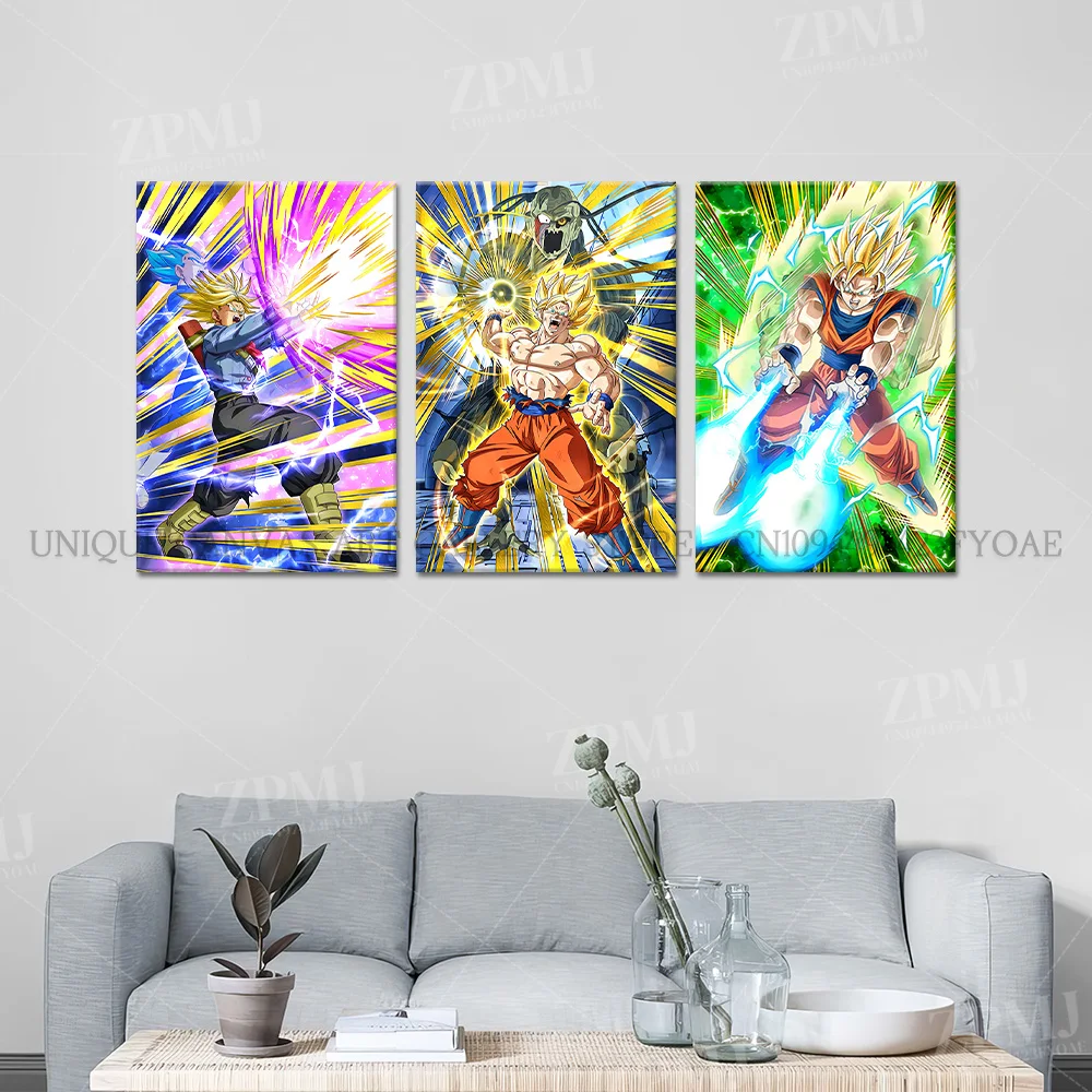 Dragon Ball Z Full Power Super Saiyajin 4Goku Wandkunst Leinwand Gemälde Home Decor Bild Anime HD-Druck Poster Schlafzimmer Kein Rahmen – Detail 2