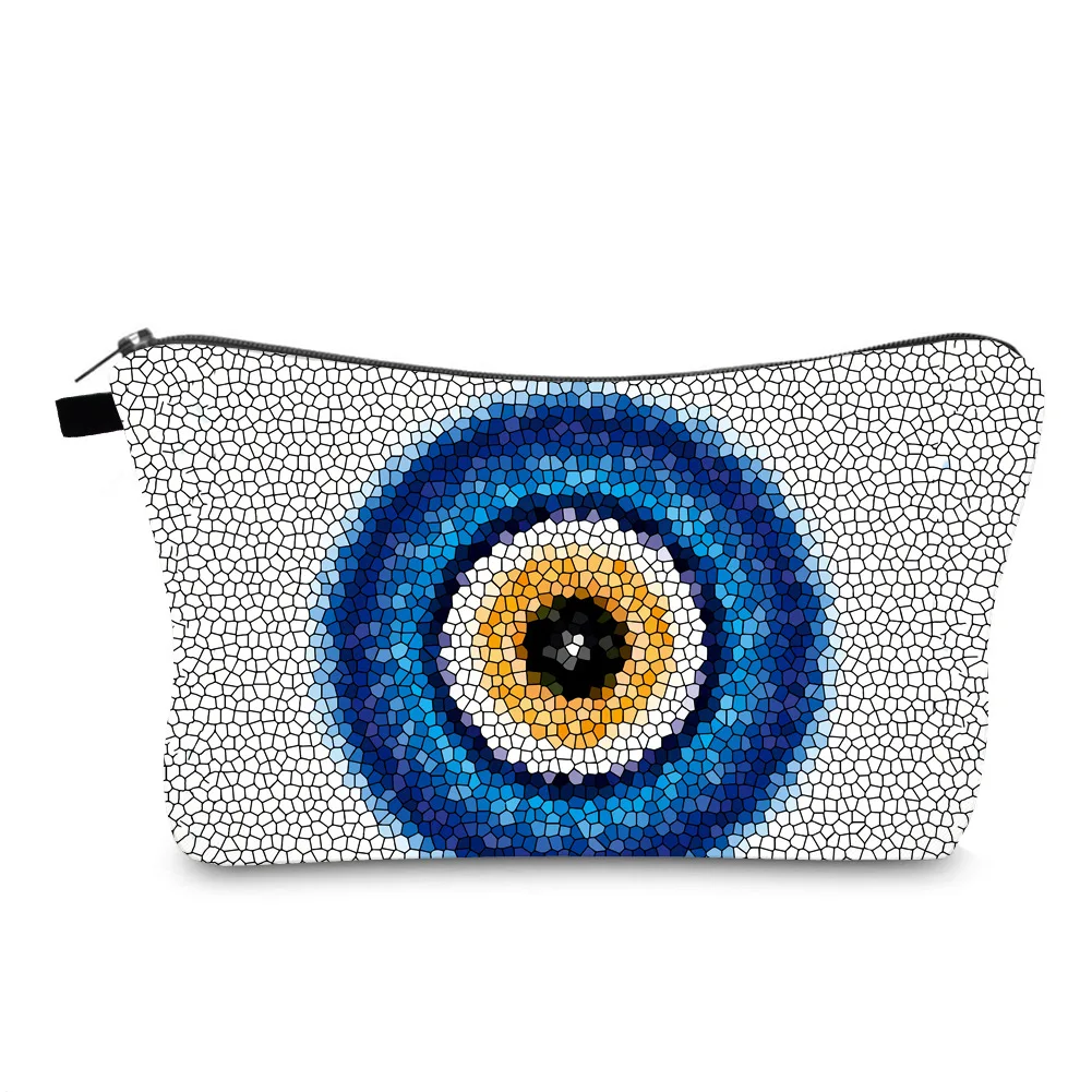 FUDEAM Evil Eyes Print Pattern Portable Women Travel Storage Bag Toiletry Organize Cosmetic Bag Waterproof Female MakeUp Bag