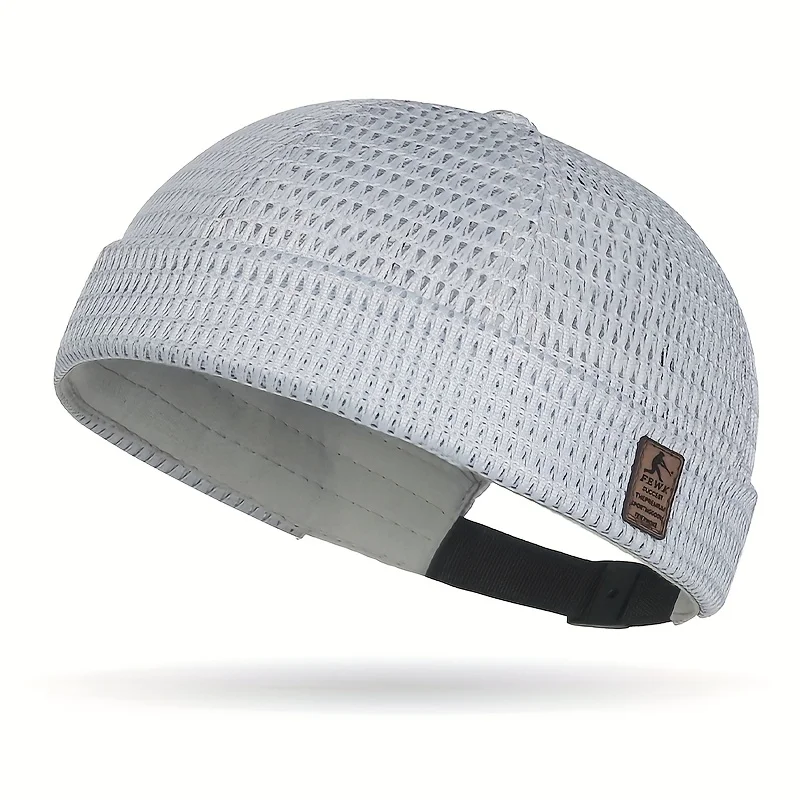 Fotografia 6: Boné de ciclismo malha respirável sem aba ultra-leve ajustável docker gorros verão primavera elástico das mulheres dos homens correndo caminhadas chapéu