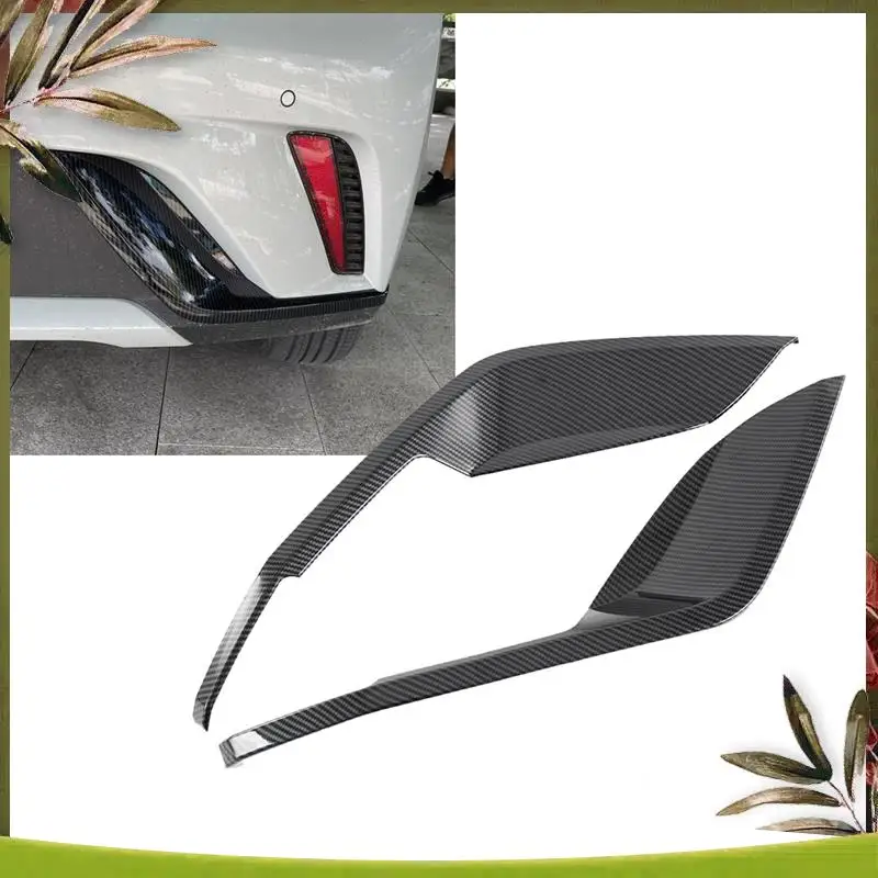 

Portable Carbon Fiber Color Car Rear Bumper Side Splitter Spoiler Decor Cover Trim For BYD Dolphin