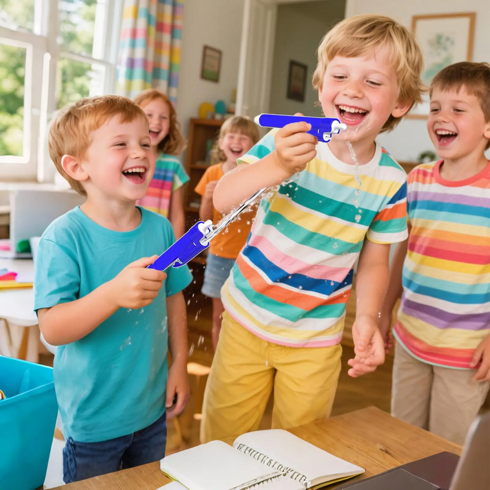 Pluma de pulverización de agua, chorro de agua, juguetes Divertidos al aire libre, cosas de broma interactivas, juguetes de piscina, suministros de fiesta para niños y niñas, diversión familiar