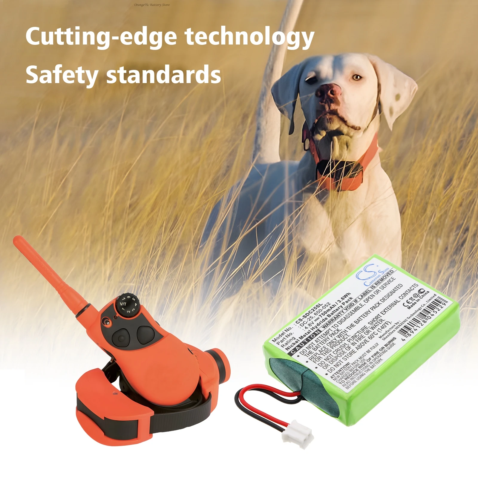 

4.8V 750mAh Dog Collar Battery DC-25 for SportDog SR200-I, Sporthunter 1200 SR200-I, 1800 SR200-IM, SR-200IB, 2000 SR200-IW