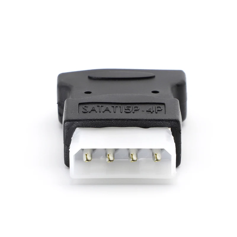 1Pcs 4 Pin Molex IDE Male To 15 Pin SATA Male Power Adapter Converter Power Hard Drive Adapter Connector