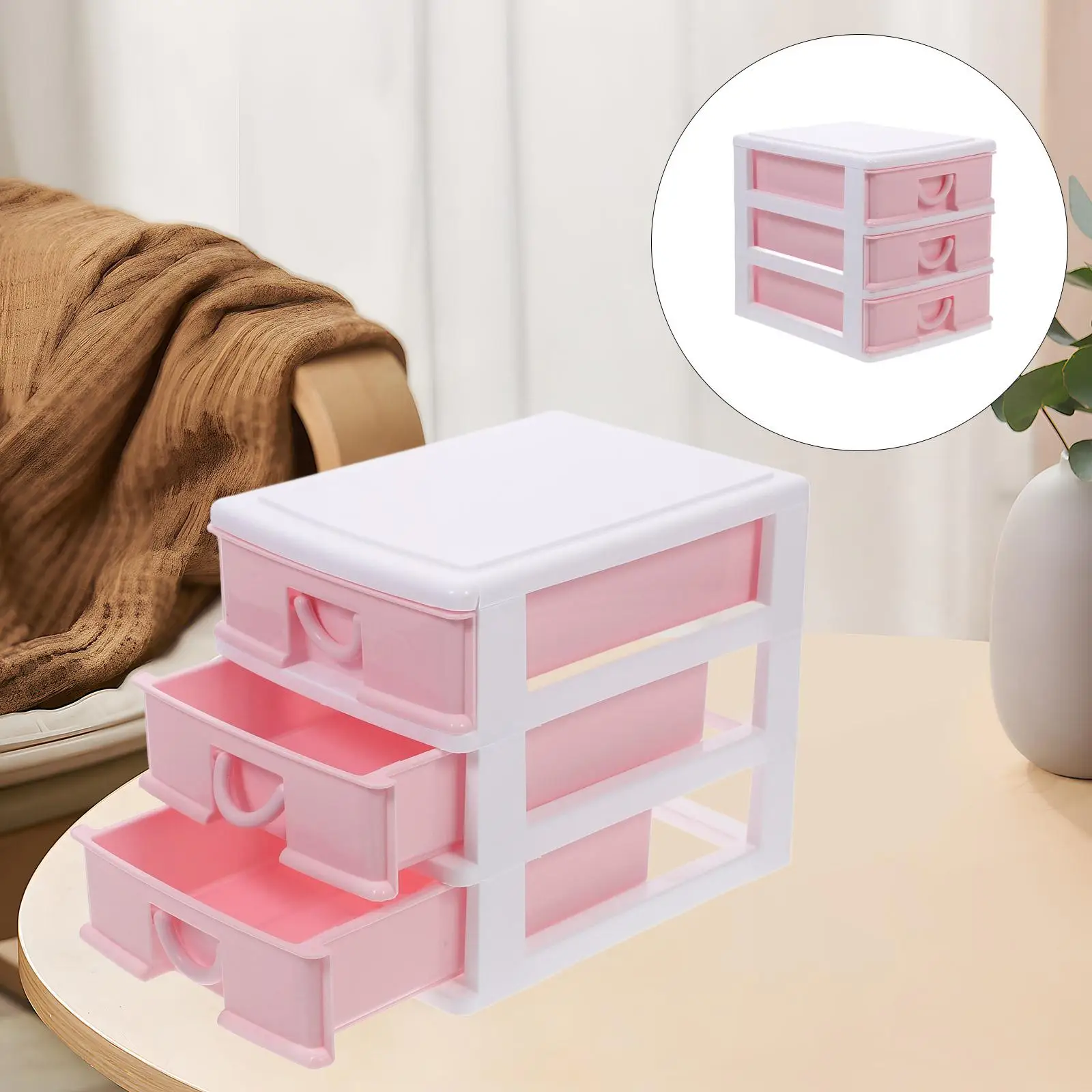Storage Box Clear Drawer Large Capacity Desktop Organizer Stationary Kitchen Plastic Drawers Office Storage