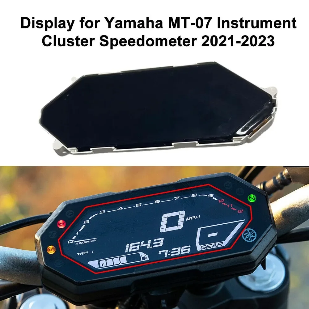 

Motorcycle Gauge LCD Screen Display ONLY for Yamaha MT-07 and Tracer Instrument Cluster 2021-2023