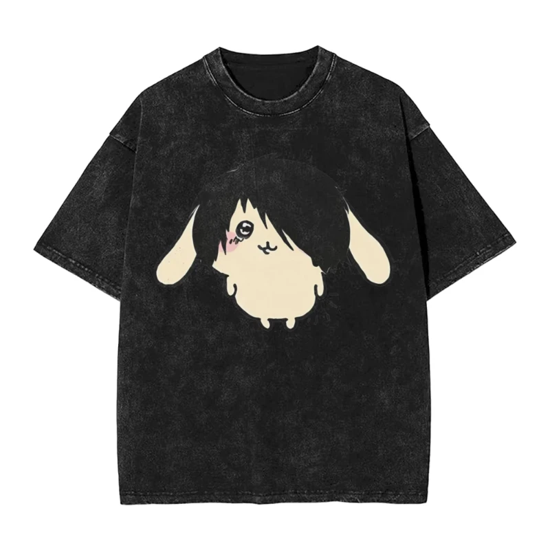 【新品】tuki. USAGI SAN Vintage T-shirt(L) Vintage Washed T Shirt Chiikawa Usagi Hachiware Toilet Loose T
