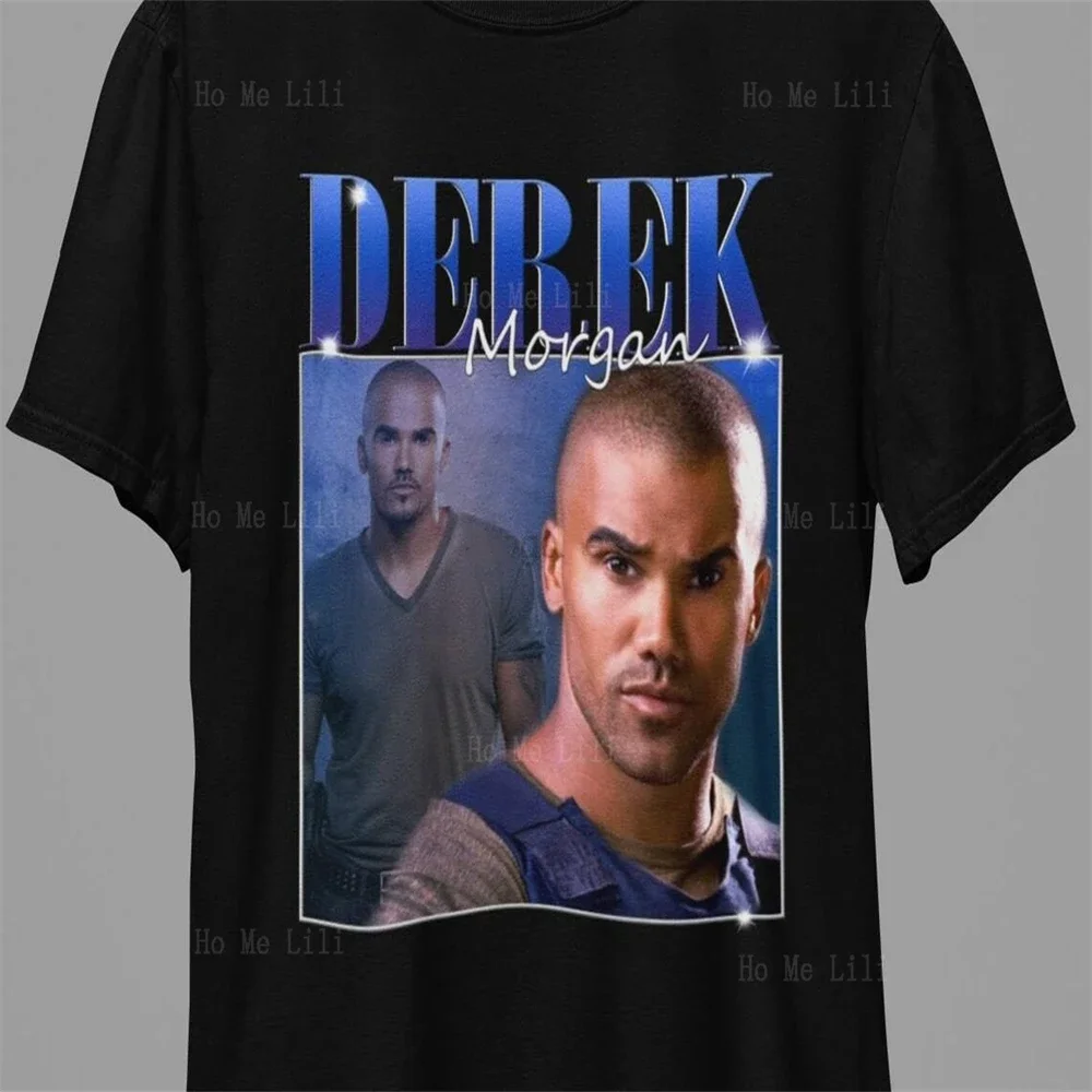 Винтажная футболка 90-х годов Derek Morgan Criminal Minds из сериала, унисекс, плотная хлопковая футболка большого размера